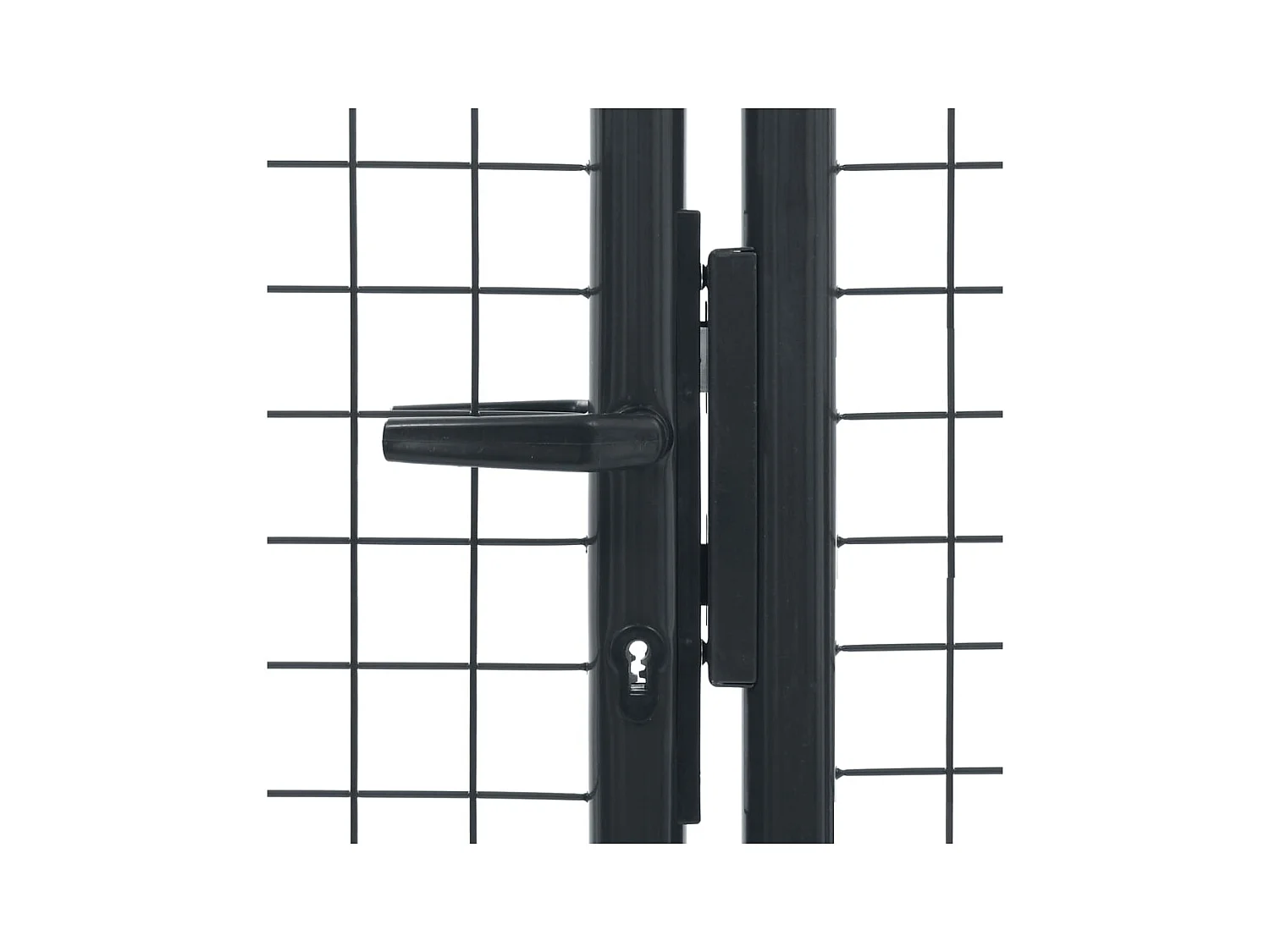 Portail en maille de jardin Acier galvanisé 400x150 Gris