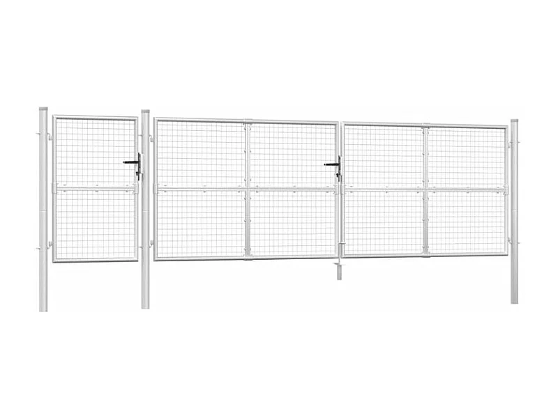 Portal de jardin maille argenté 500x175 acier galvanisé