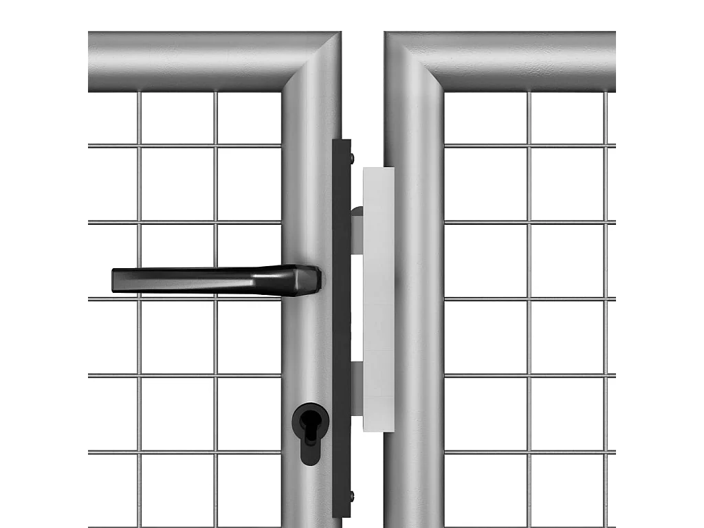 Porte de jardin Acier galvanisé 415x125 Argenté