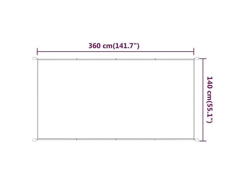 Auvent vertical Vert clair 140x360 Tissu oxford