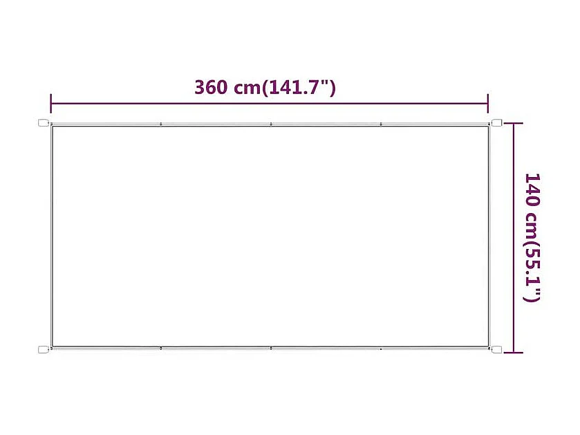Auvent vertical Vert clair 140x360 Tissu oxford