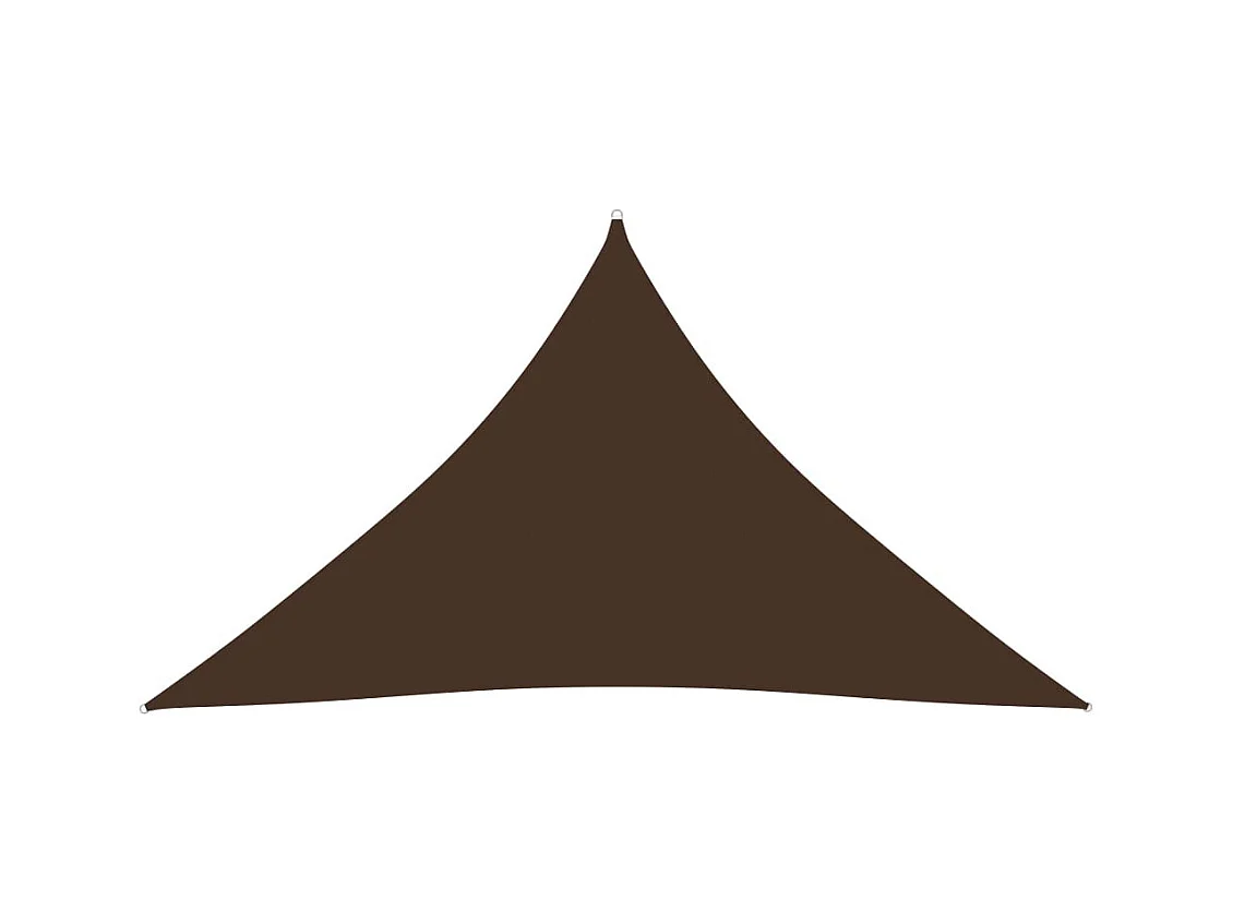 Voile de parasol Tissu Oxford triangulaire 3x3x4,24 m Marron