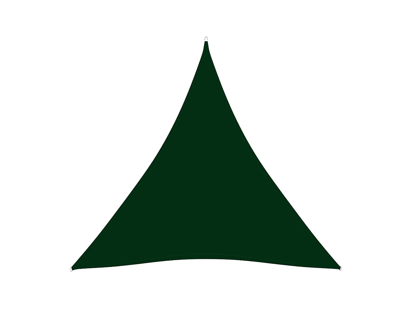 Voile de parasol Tissu Oxford triangulaire 3x3x3 m Vert foncé