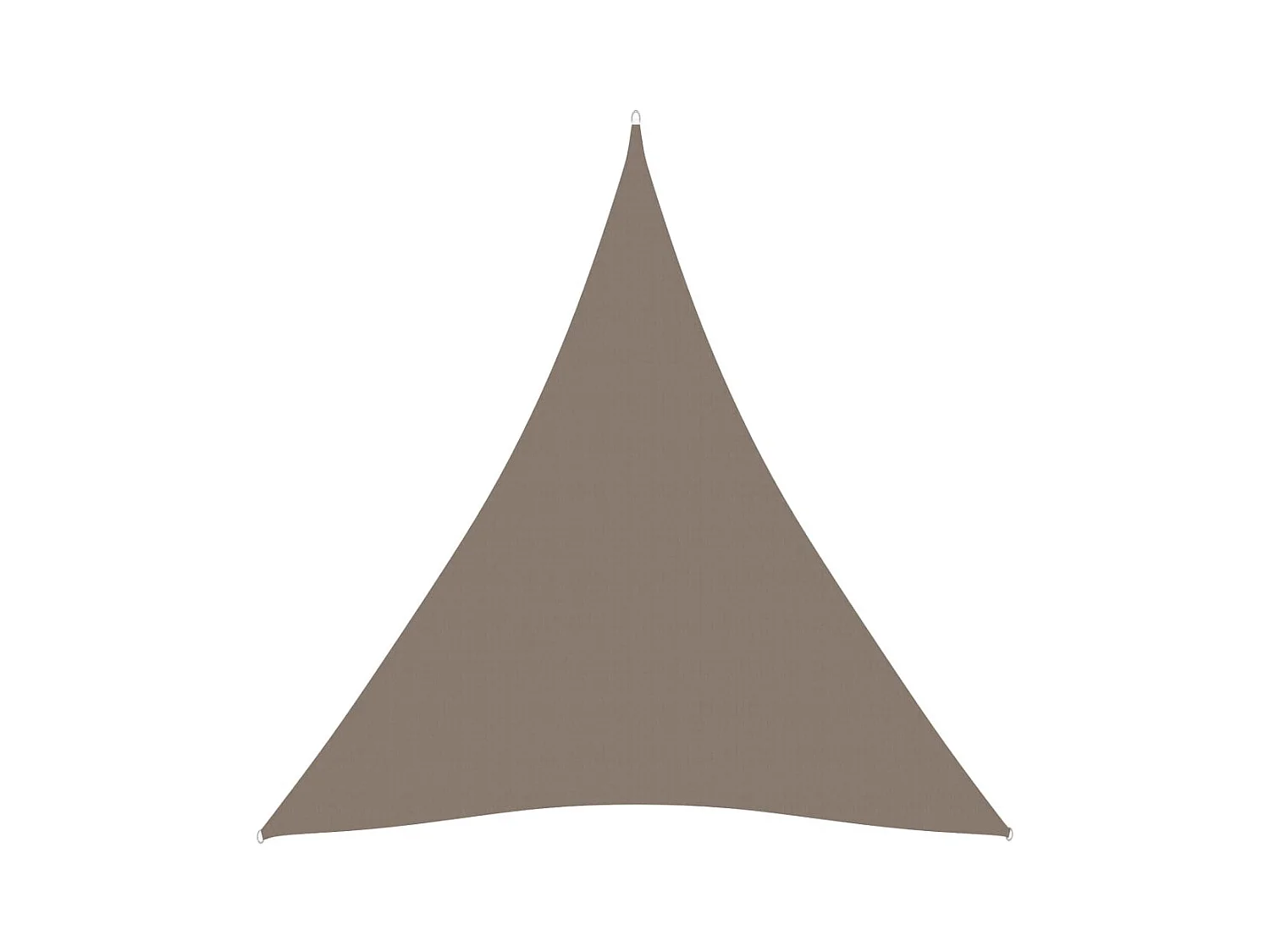 Voile de parasol Tissu Oxford triangulaire 4x4x4 m Taupe