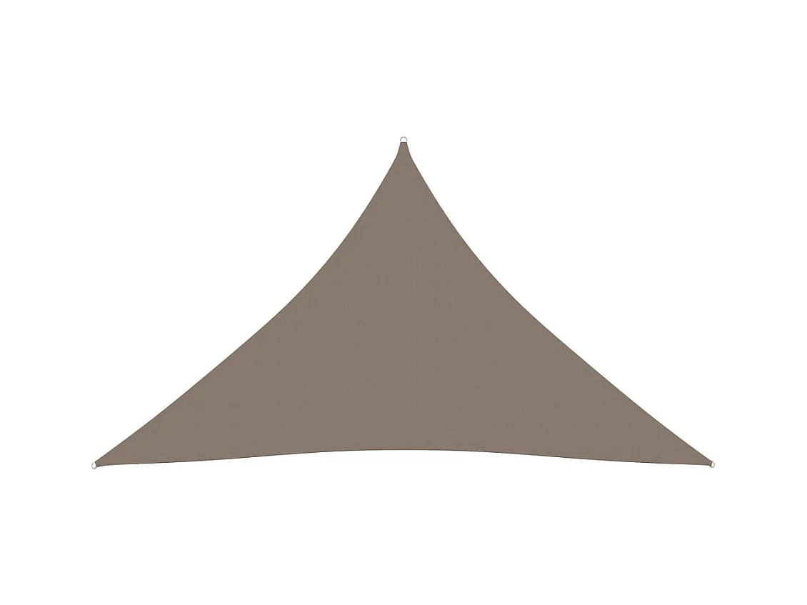 Voile de parasol Tissu Oxford triangulaire 4x4x4 m Taupe