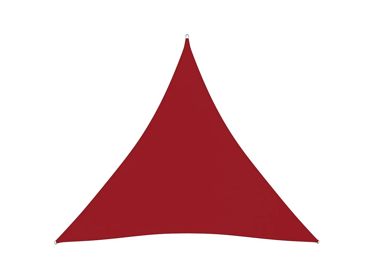 Voile de parasol Tissu Oxford triangulaire 3,6x3,6x3,6 m Rouge