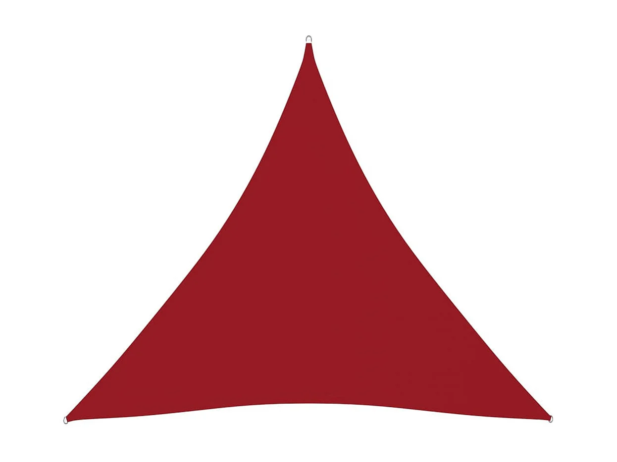 Voile de parasol Tissu Oxford triangulaire 3,6x3,6x3,6 m Rouge