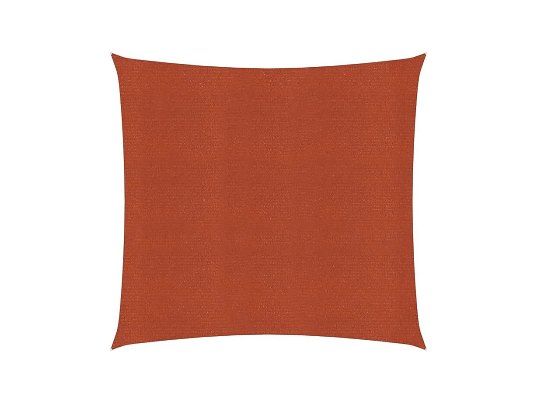 Voile d'ombrage 160 g-m² carré terre cuite 2,5x2,5 m PEHD