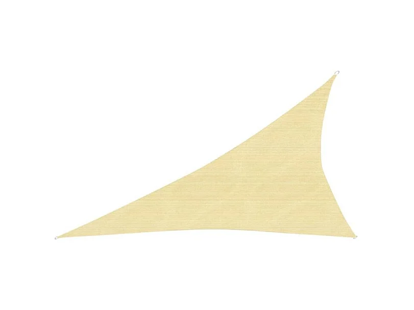Voile d'ombrage 160 g-m² Beige 3x4x5 m PEHD