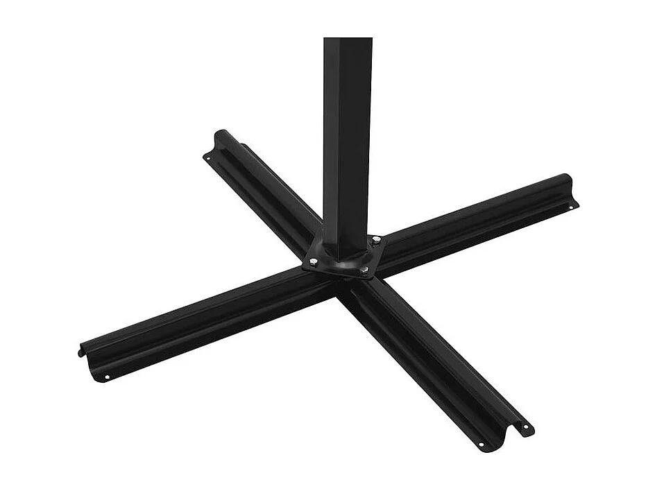 Parasol en porte-à-faux avec mât en bois 400x300 Anthracite