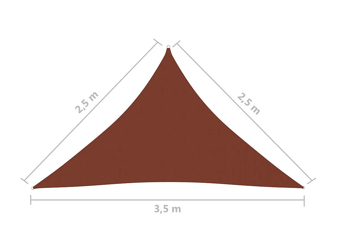 Voile de parasol Tissu Oxford triangulaire 2,5x2,5x3,5 m 2