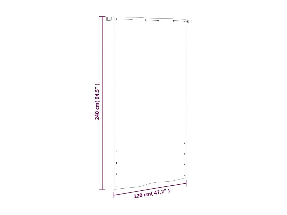 Écran de balcon Vert clair 120x240 Tissu Oxford