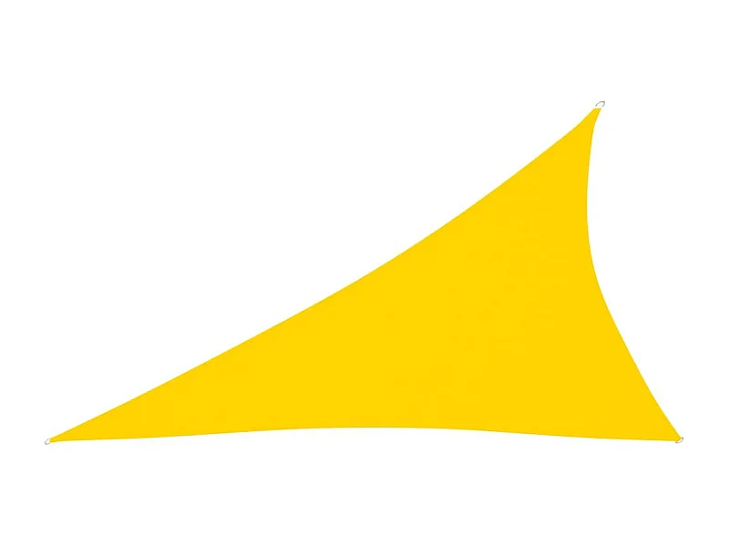 Voile de parasol Tissu Oxford triangulaire 3x4x5 m Jaune