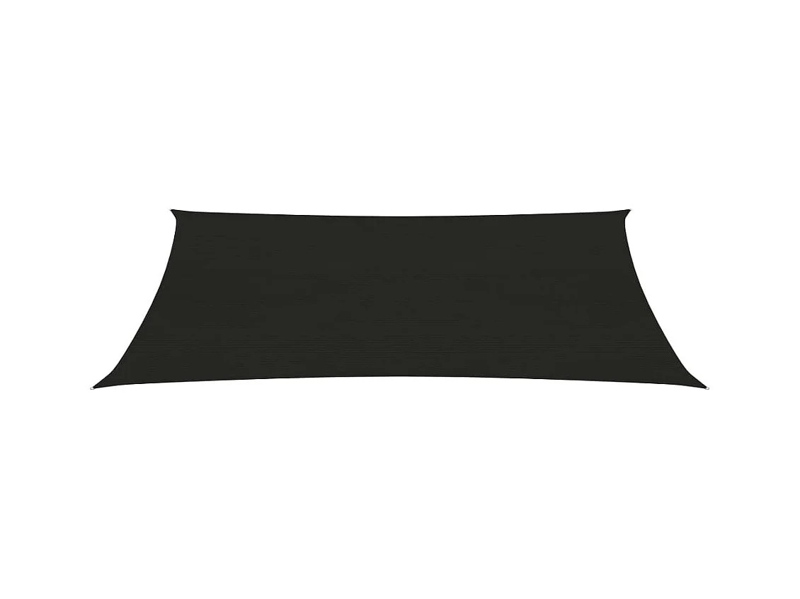 Voile d'ombrage 160 g-m² Noir 3x5 m PEHD