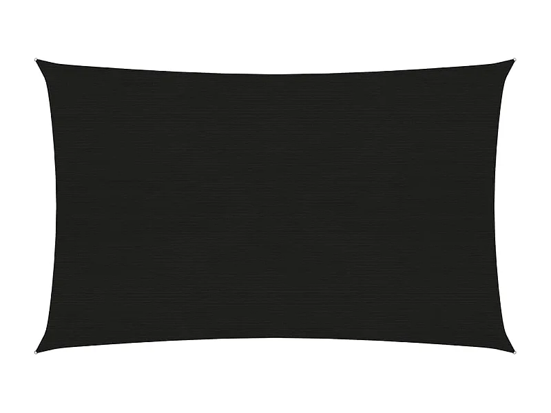 Voile d'ombrage 160 g-m² Noir 3x5 m PEHD
