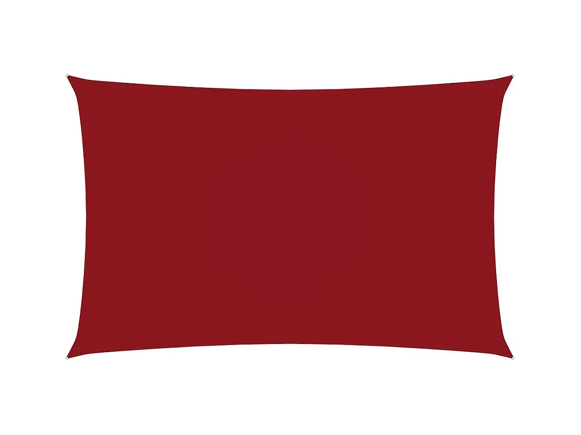 Voile de parasol Tissu Oxford rectangulaire 2x5 m Rouge