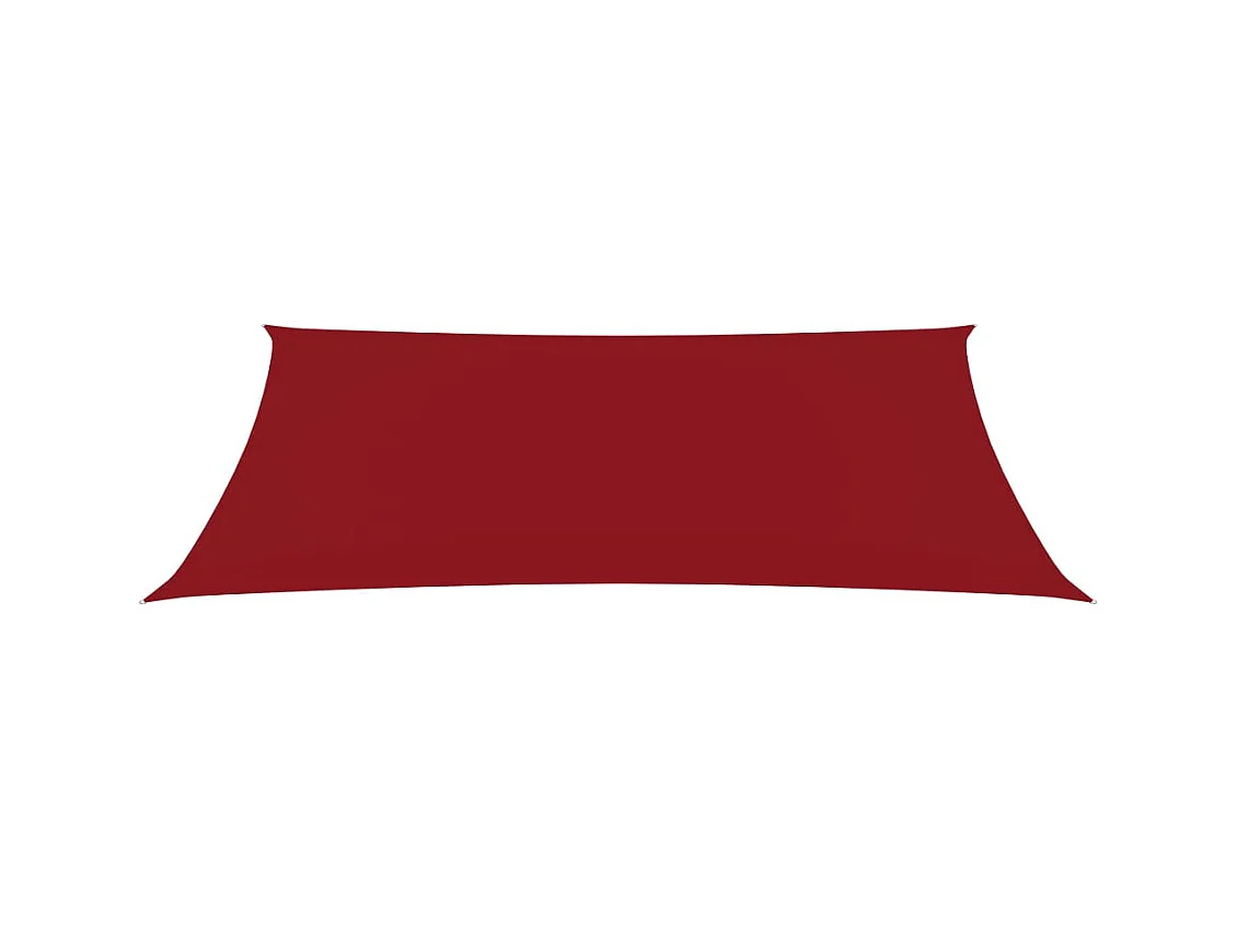 Voile de parasol Tissu Oxford rectangulaire 2x5 m Rouge