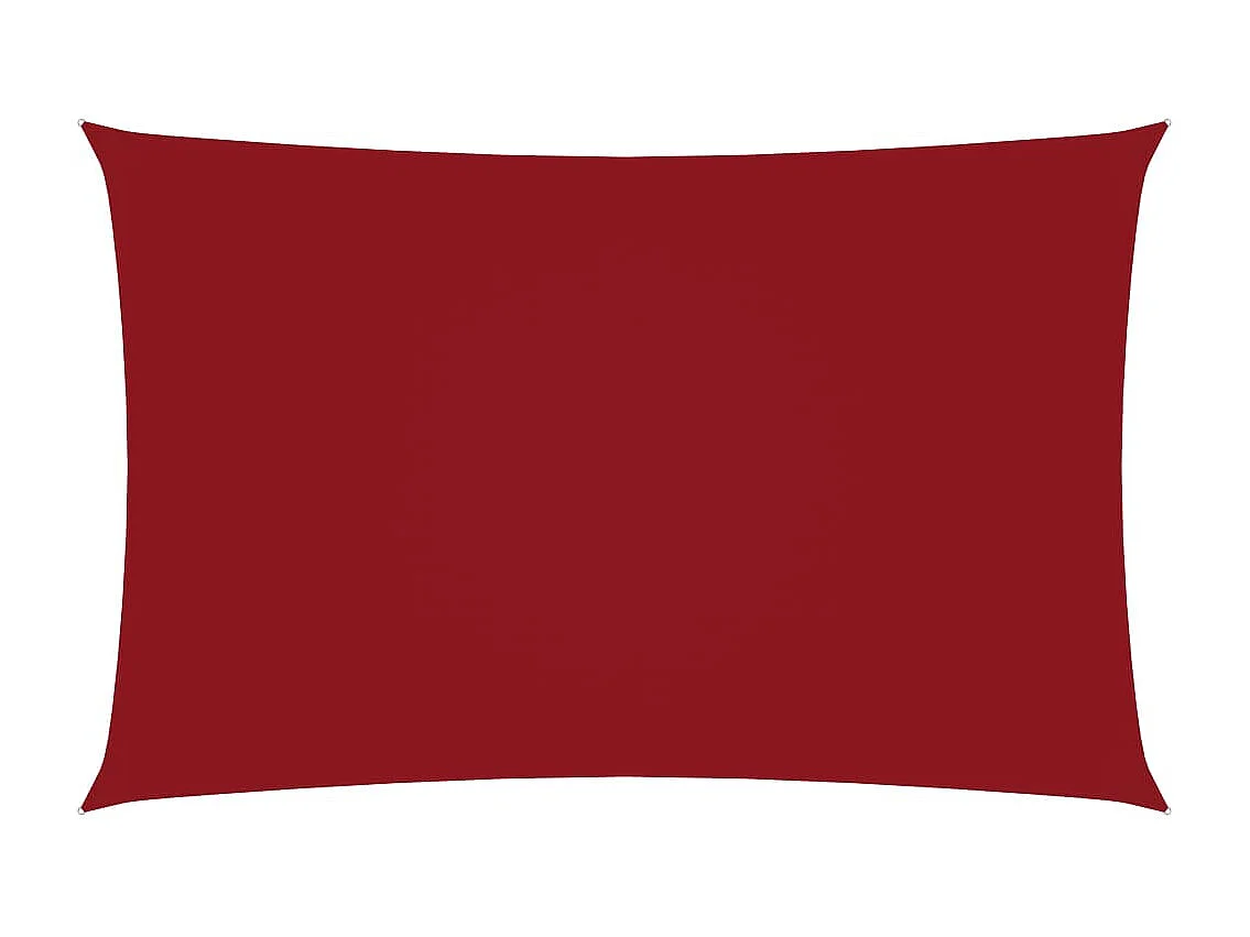 Voile de parasol Tissu Oxford rectangulaire 2x5 m Rouge