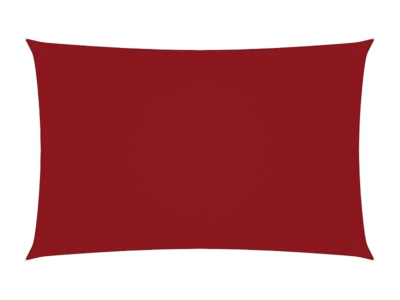 Voile de parasol Tissu Oxford rectangulaire 2x5 m Rouge
