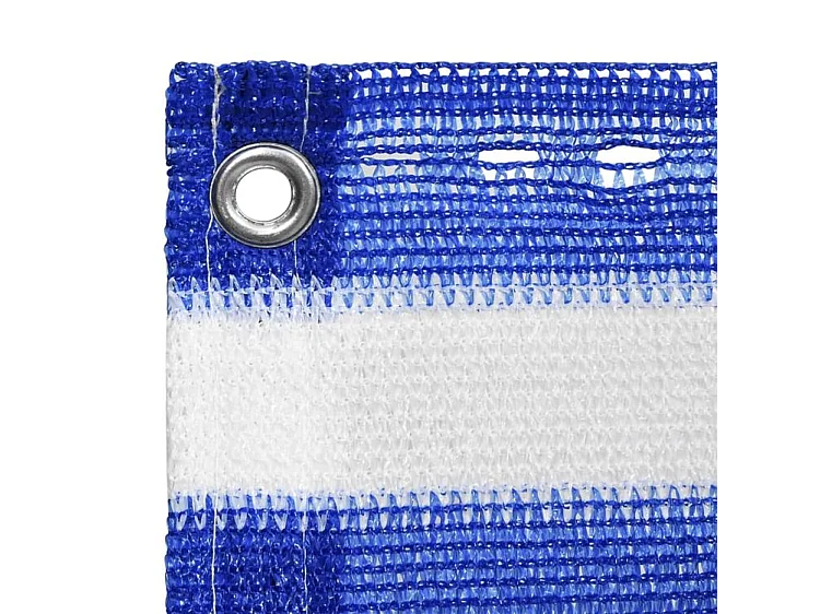 Écran de balcon Bleu et blanc 90x500 PEHD