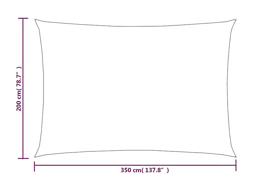 Voile d'ombrage 160 g-m² rectangulaire vert clair 2x3,5 m PEHD