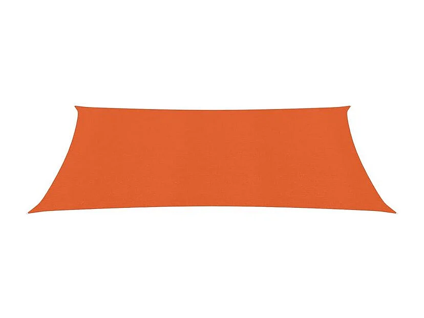Voile d'ombrage 160 g-m² rectangulaire orange 4x5 m PEHD