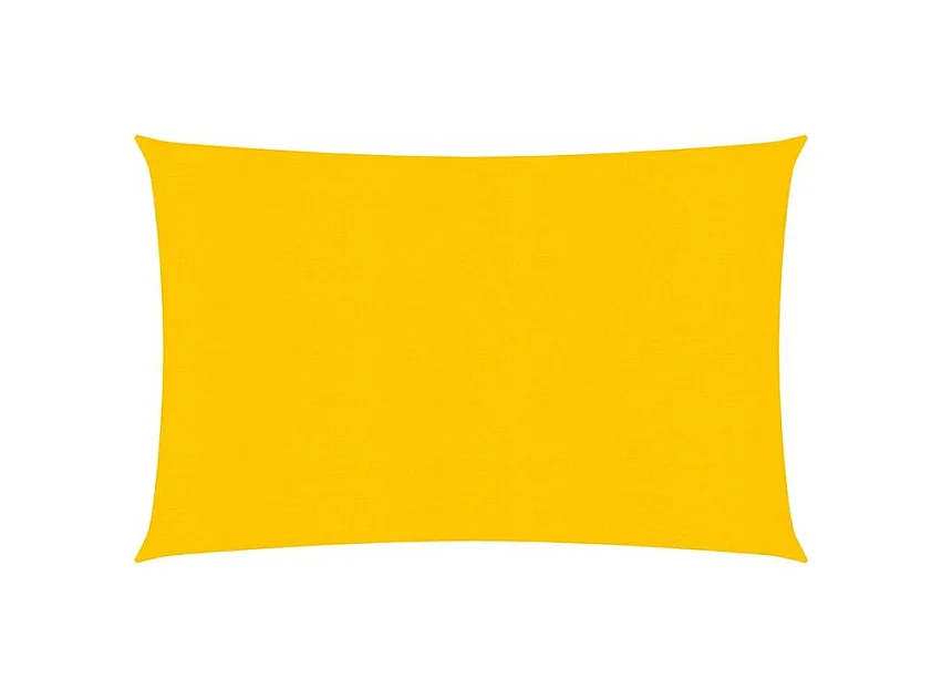 Voile d'ombrage 160 g-m² rectangulaire jaune 3,5x5 m PEHD
