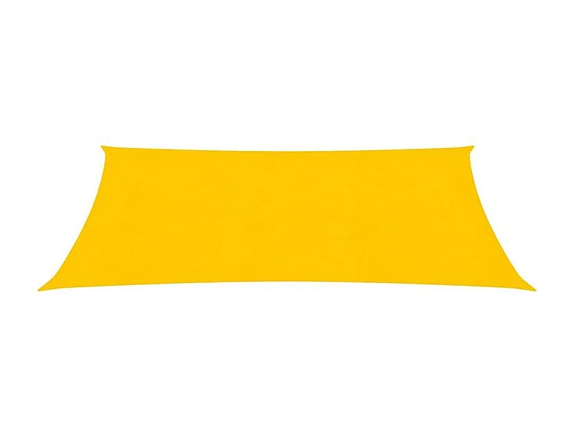Voile d'ombrage 160 g-m² rectangulaire jaune 3,5x5 m PEHD