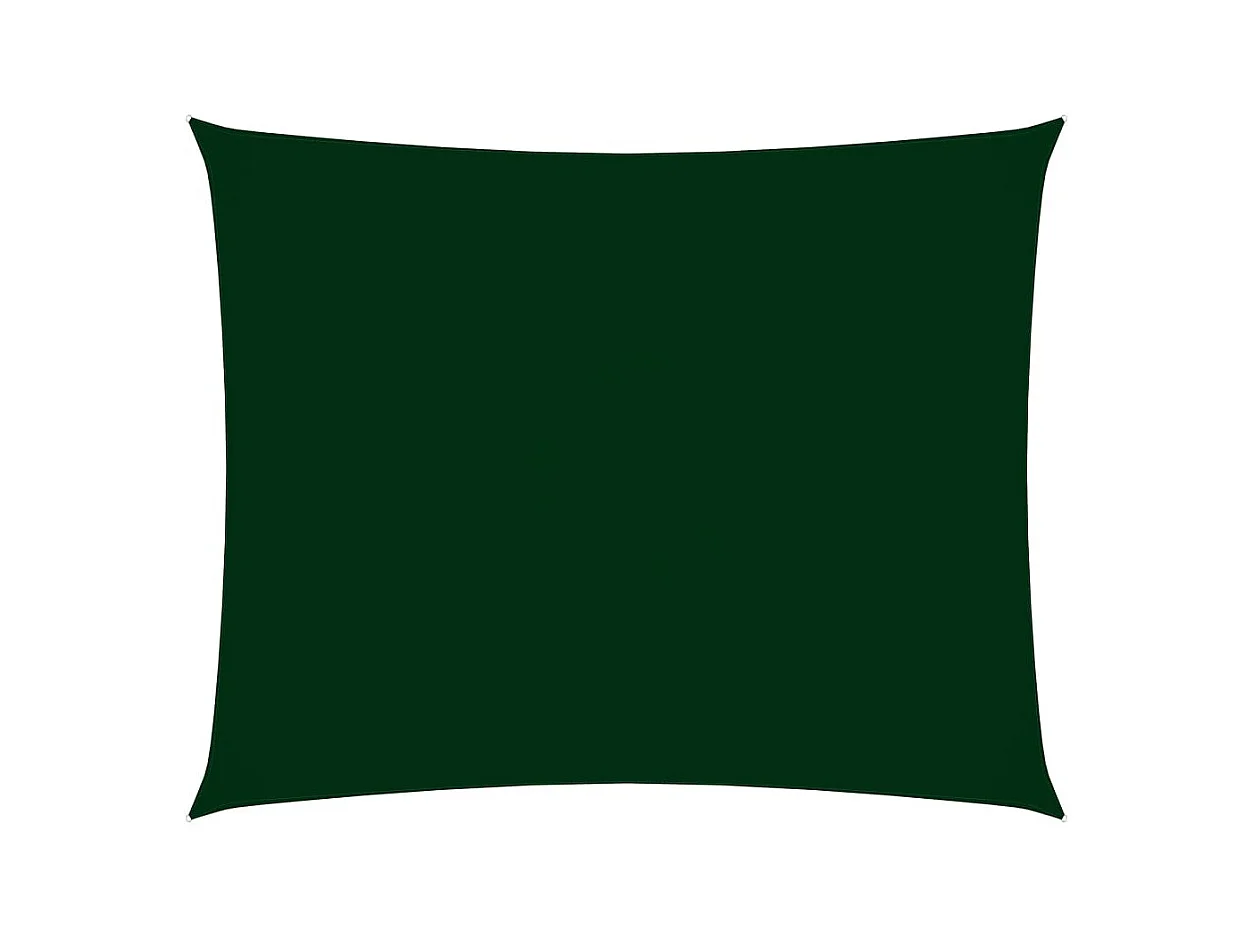 Voile de parasol Tissu Oxford rectangulaire 3x4,5 m Vert foncé