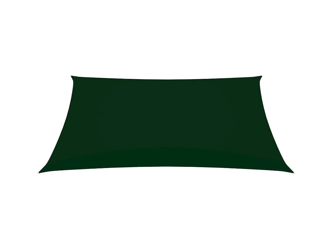 Voile de parasol Tissu Oxford rectangulaire 3x4,5 m Vert foncé