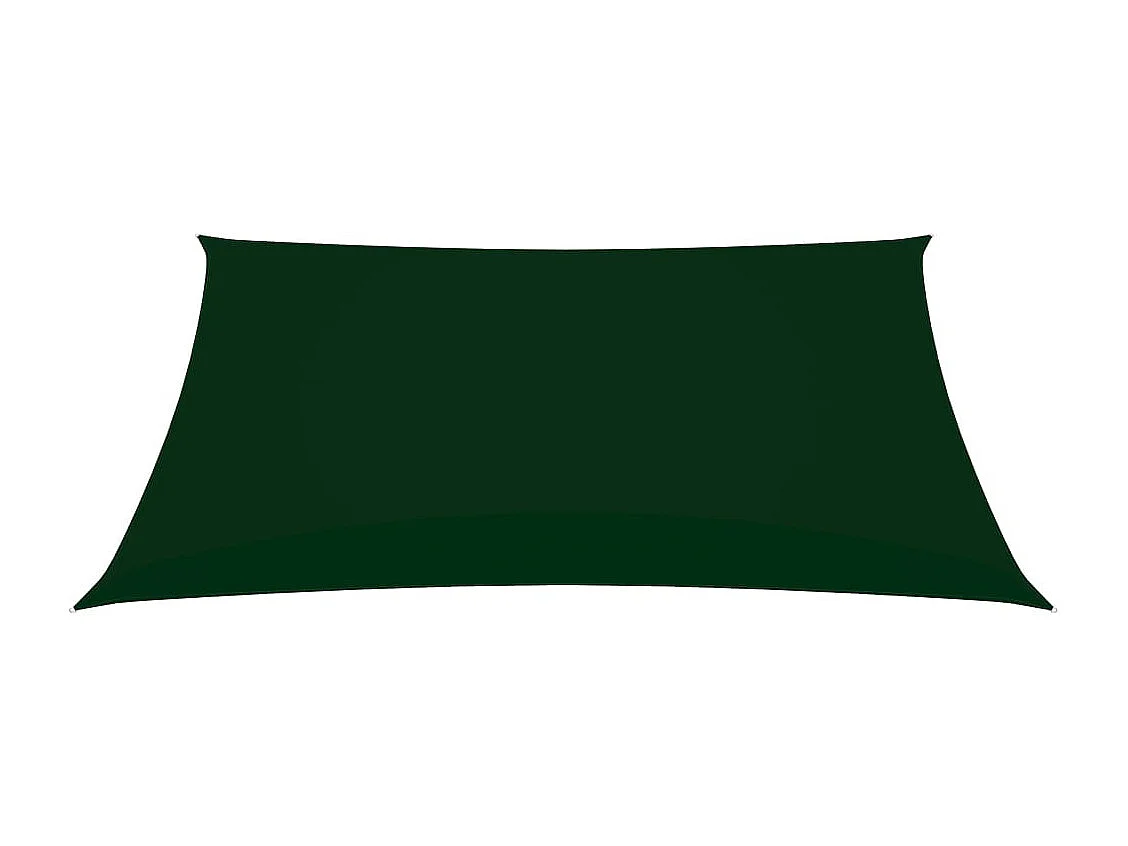 Voile de parasol Tissu Oxford rectangulaire 3x4,5 m Vert foncé