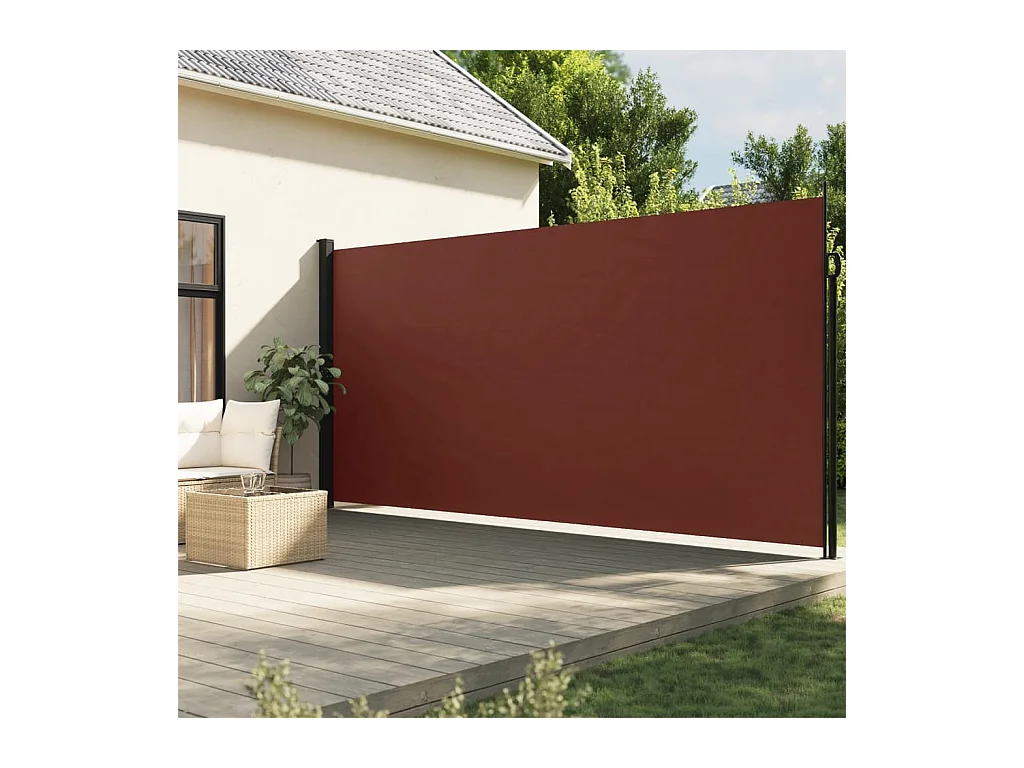Auvent latéral rétractable marron 200x300