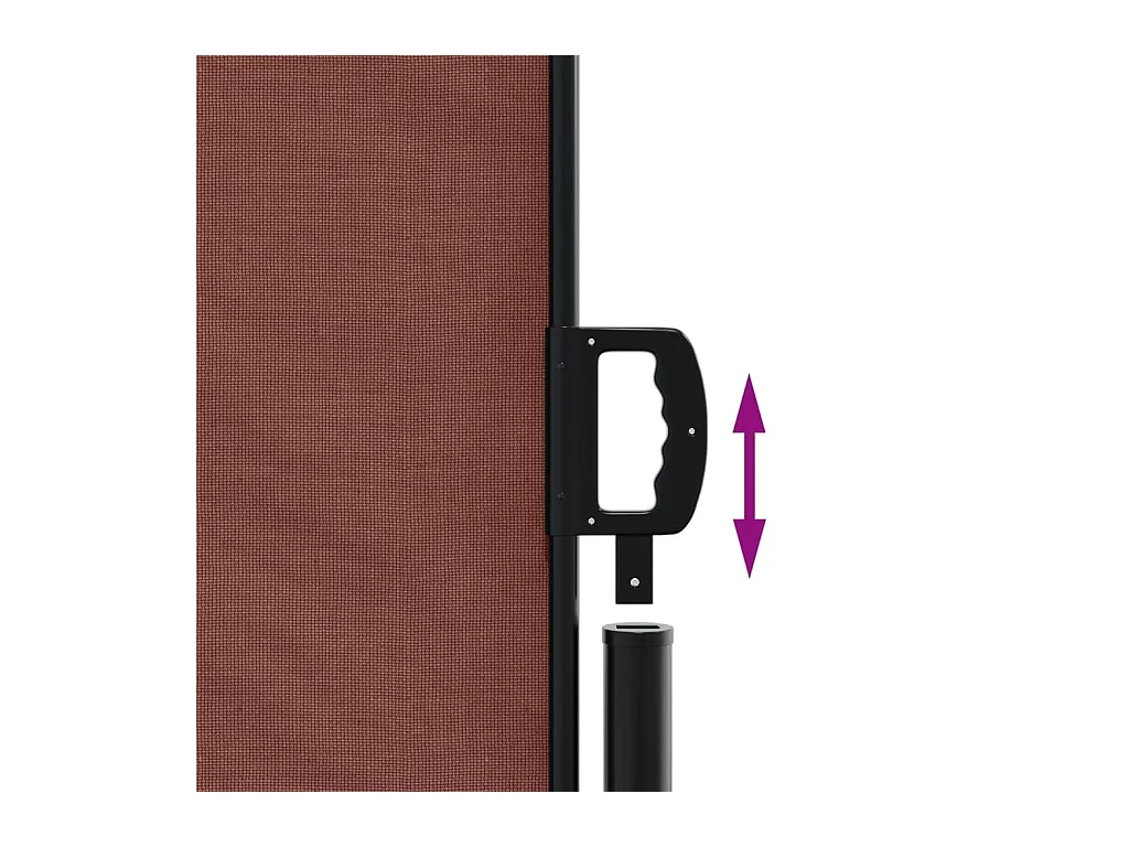 Auvent latéral rétractable marron 200x300