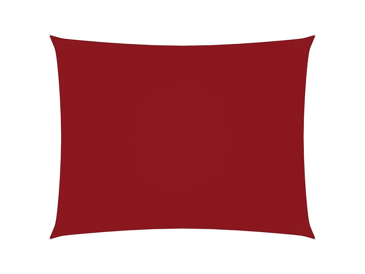 Voile de parasol Tissu Oxford rectangulaire 4x5 m Rouge