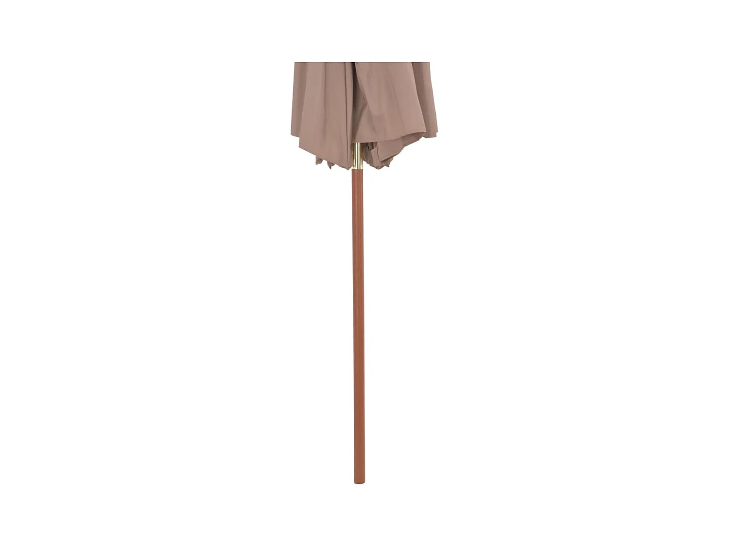 Parasol double avec mât en bois 270cm Taupe