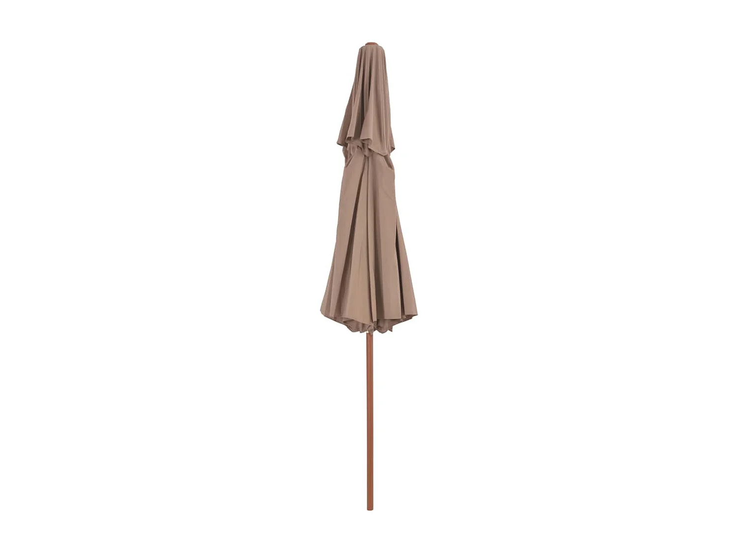 Parasol double avec mât en bois 270cm Taupe