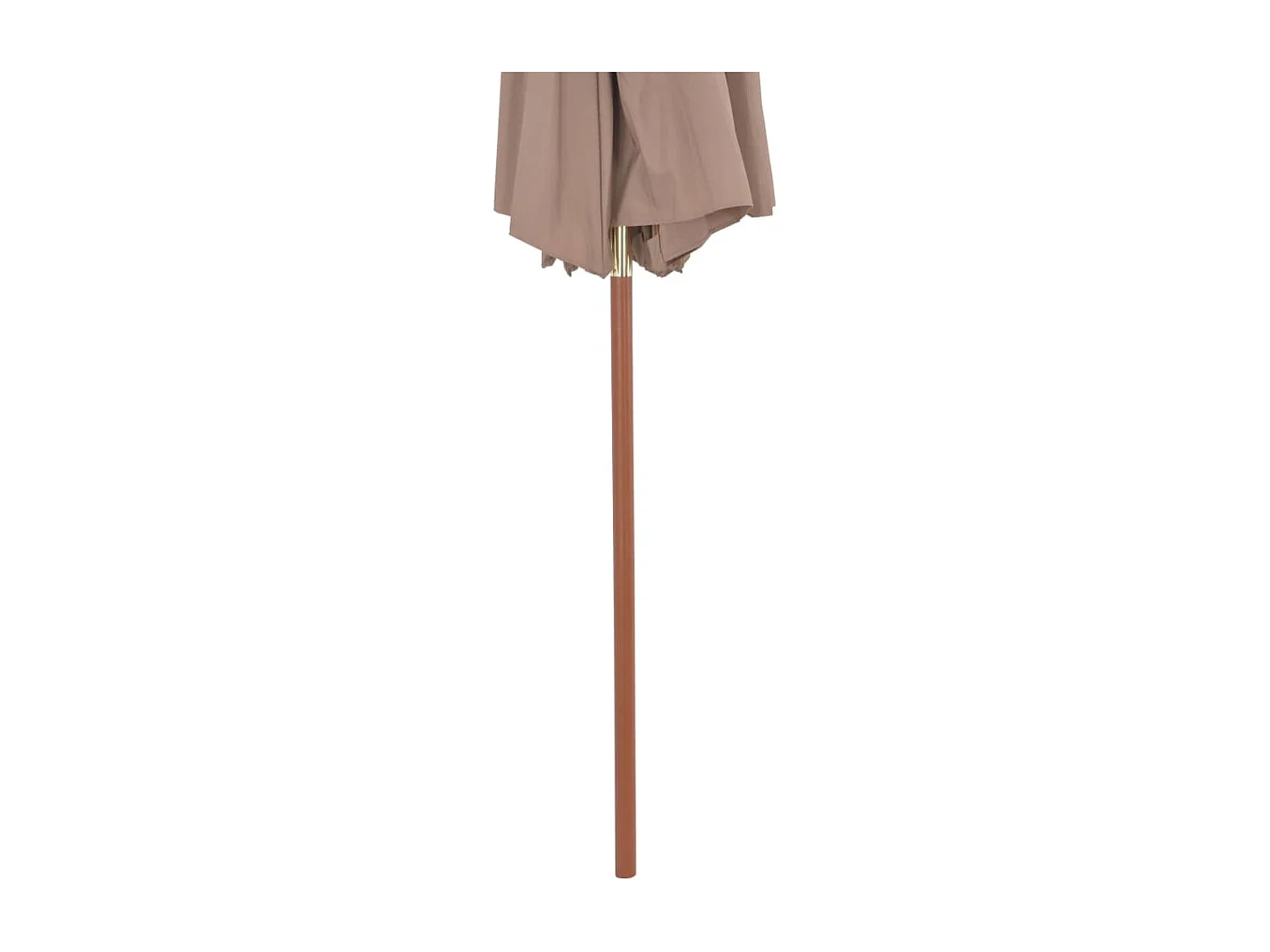 Parasol double avec mât en bois 270cm Taupe
