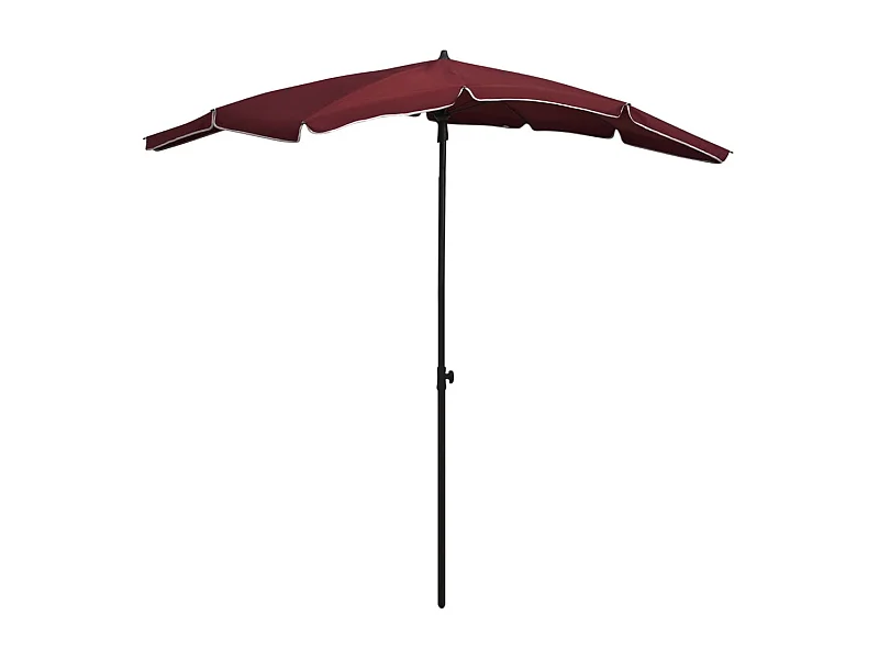 Parasol de jardin avec mât 200x130 Rouge bordeaux