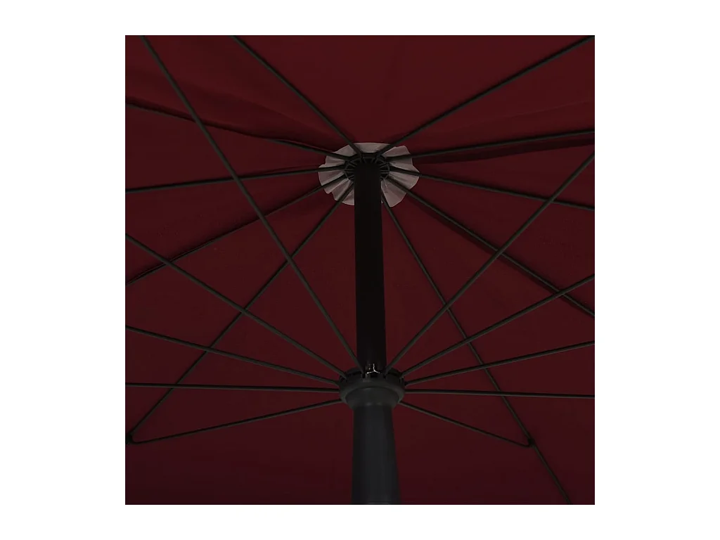 Parasol de jardin avec mât 200x130 Rouge bordeaux