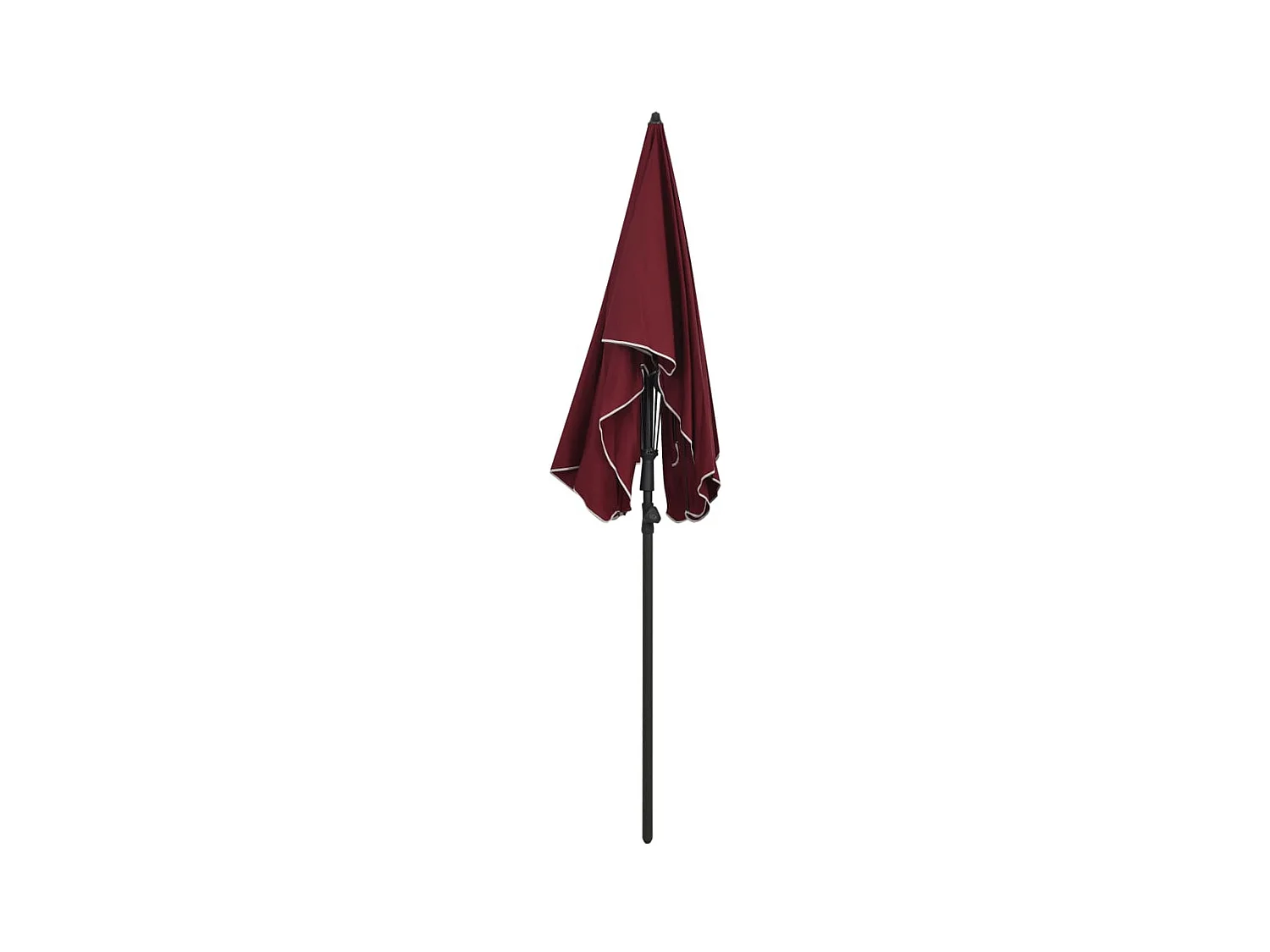 Parasol de jardin avec mât 200x130 Rouge bordeaux
