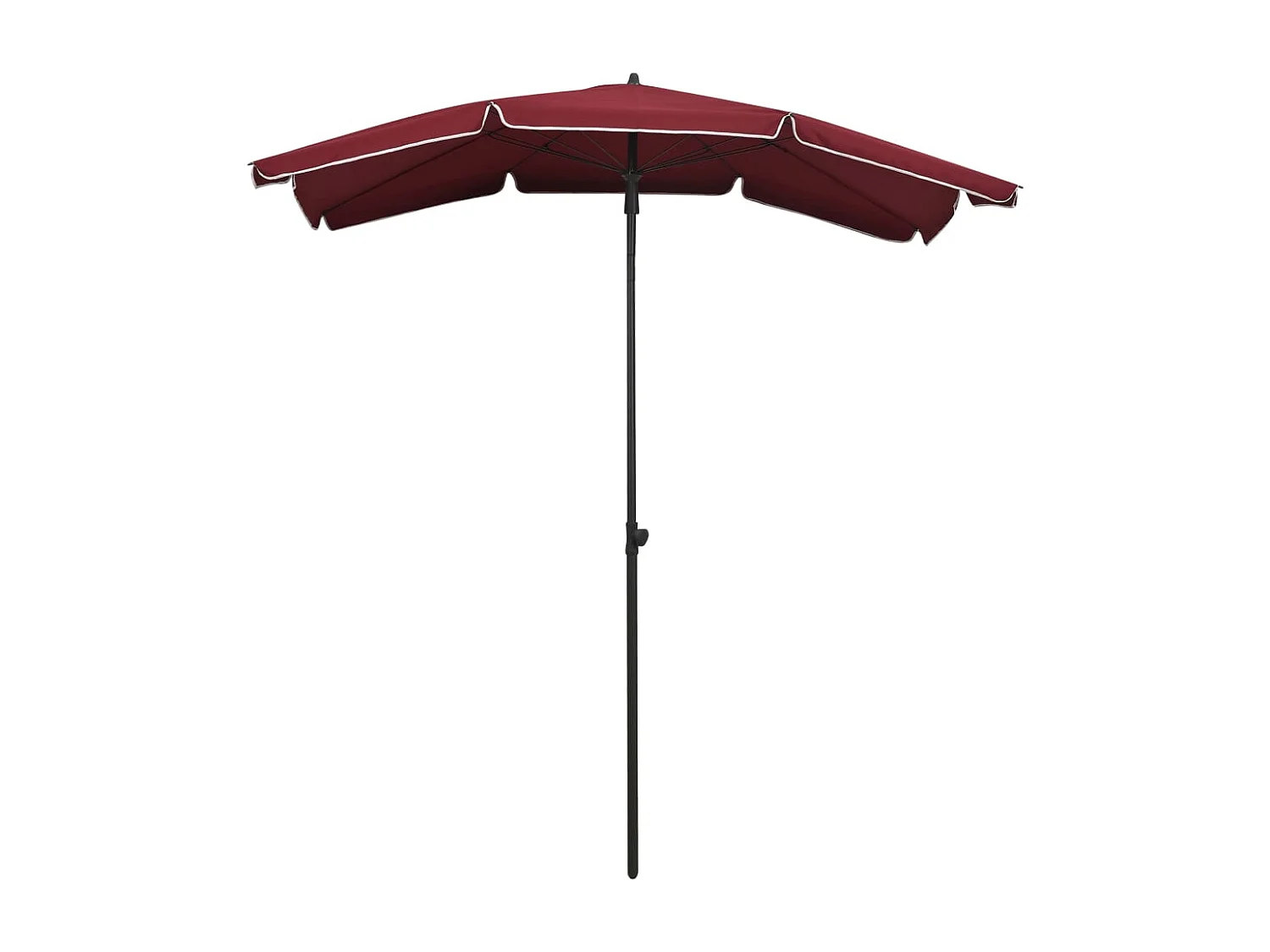 Parasol de jardin avec mât 200x130 Rouge bordeaux