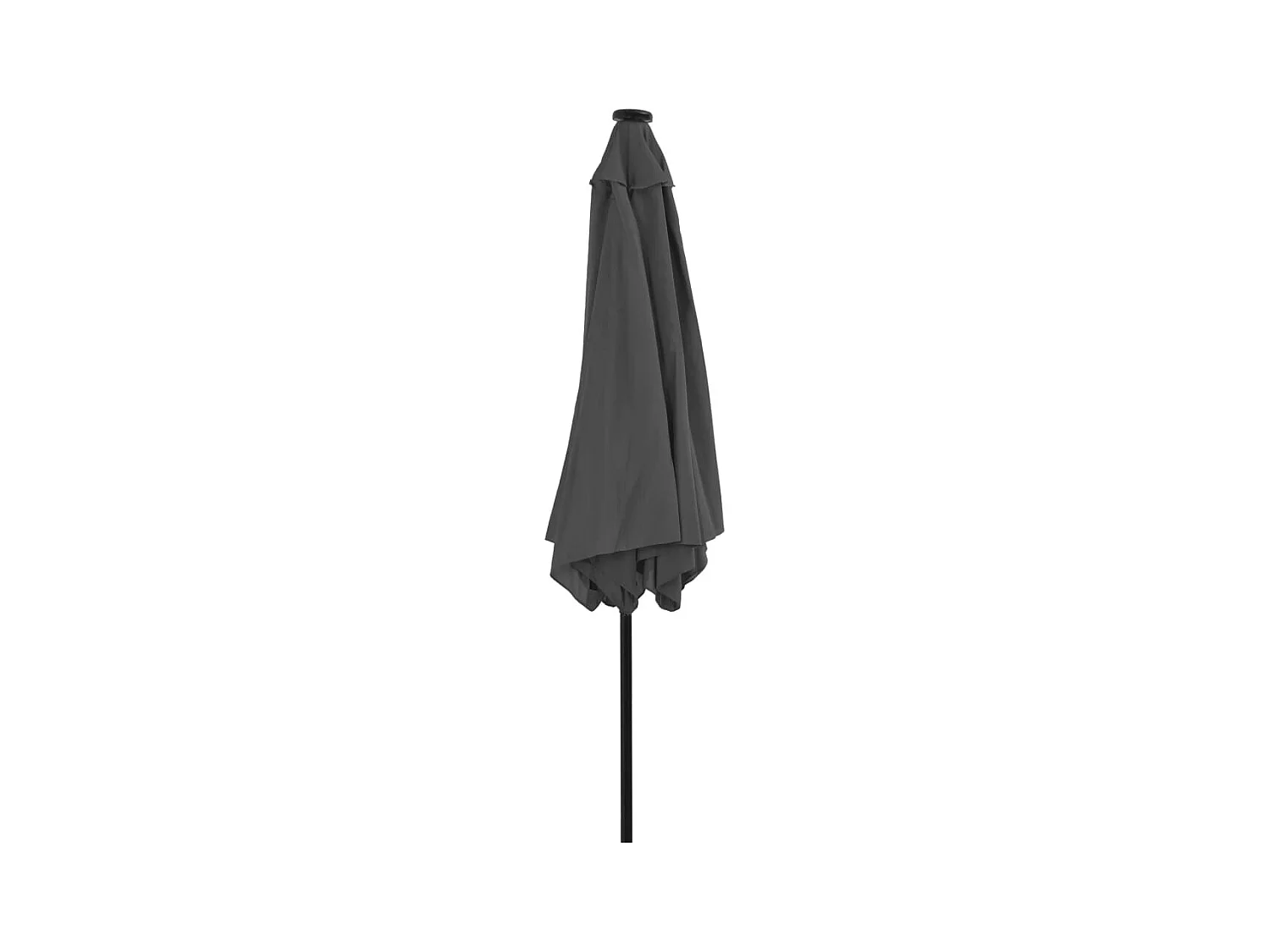 Parasol d'extérieur avec LED et mât en acier 300cm Anthracite