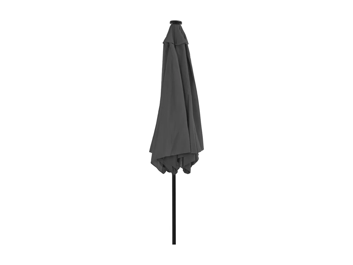 Parasol d'extérieur avec LED et mât en acier 300cm Anthracite