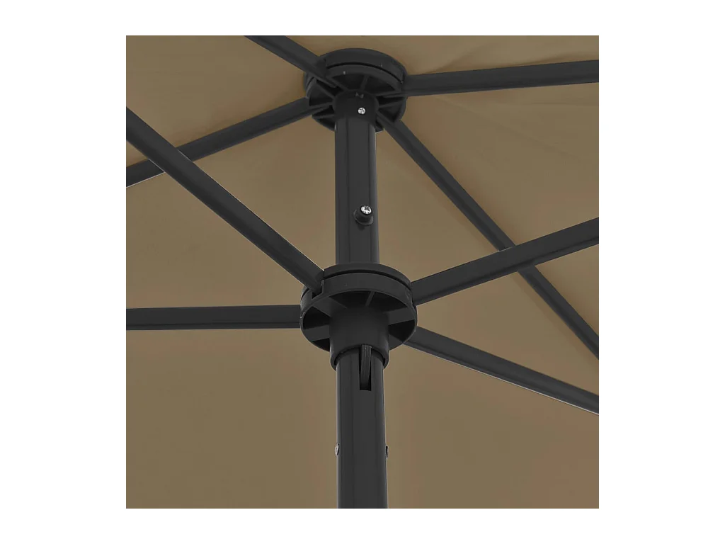 Parasol de plage Taupe 180x120