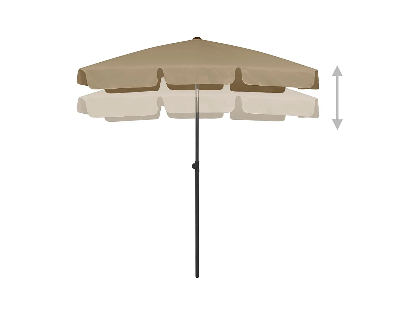 Parasol de plage Taupe 180x120