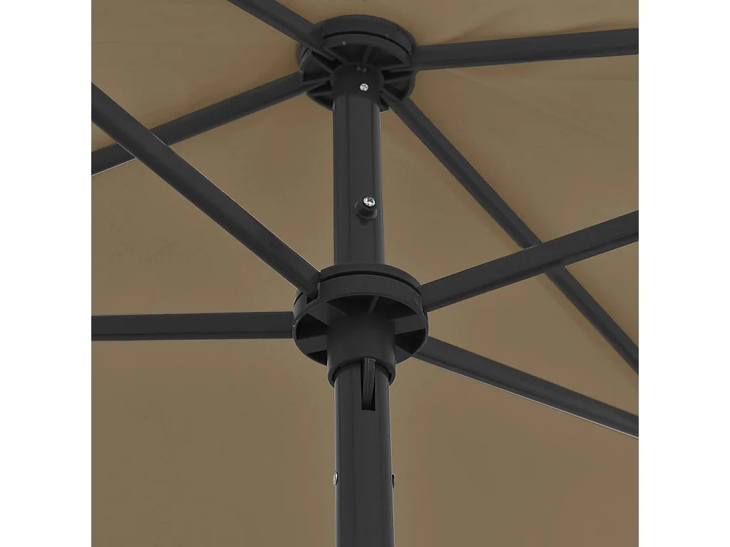 Parasol de plage Taupe 180x120