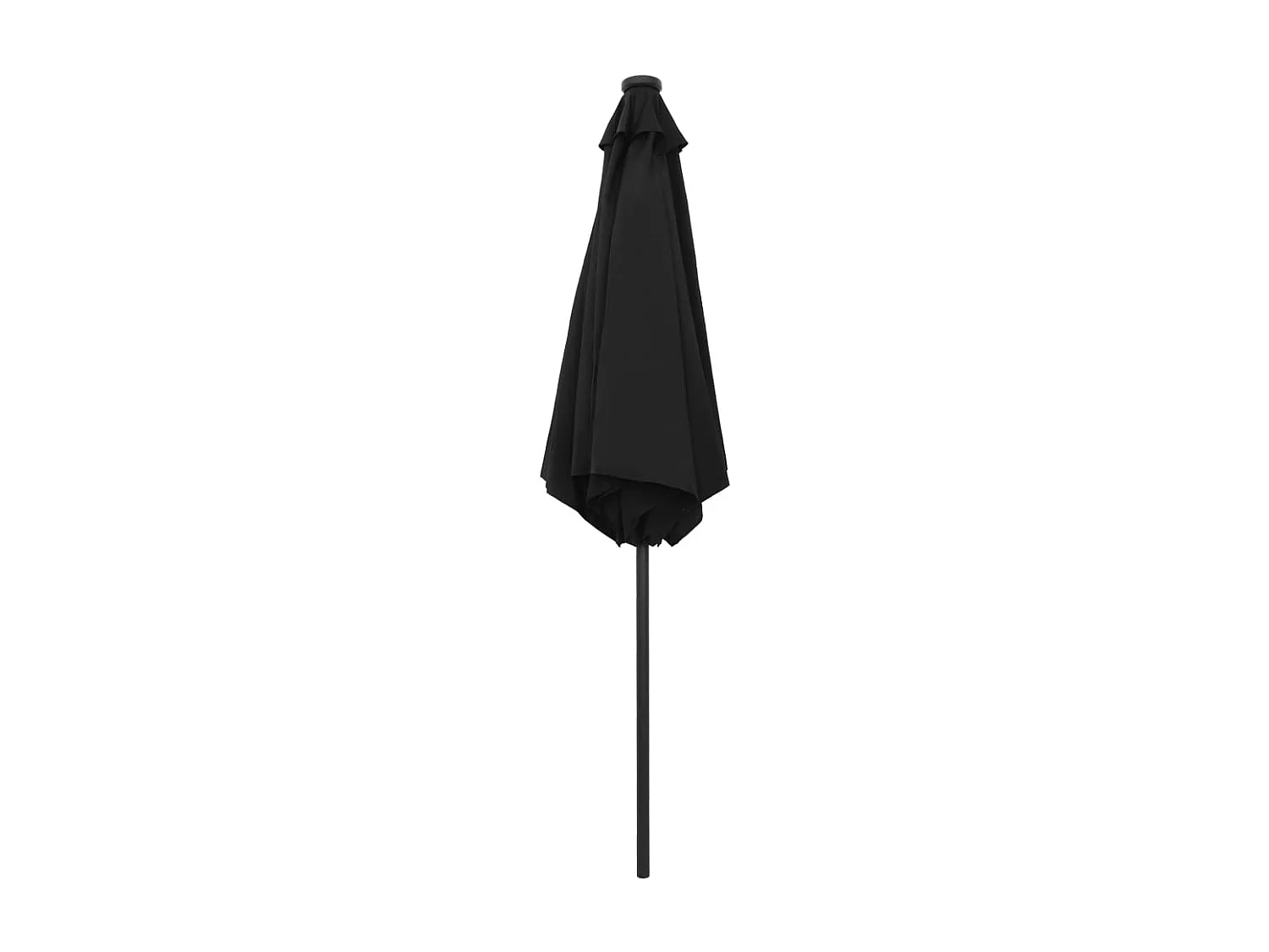 Parasol avec LED et mât en aluminium 270cm Noir