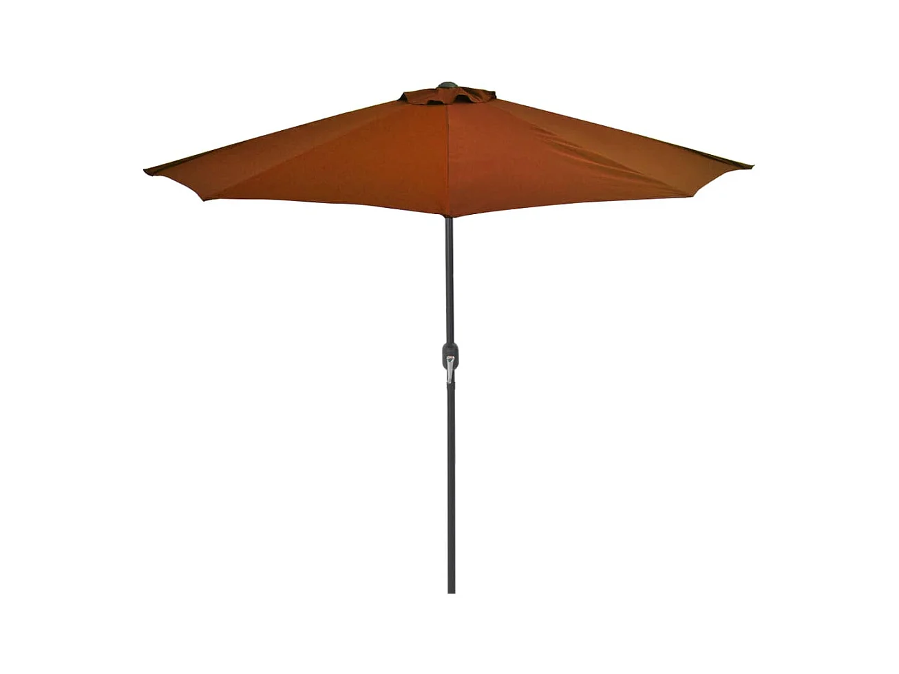 Parasol de balcon et mât en aluminium Terre cuite 270x135x245