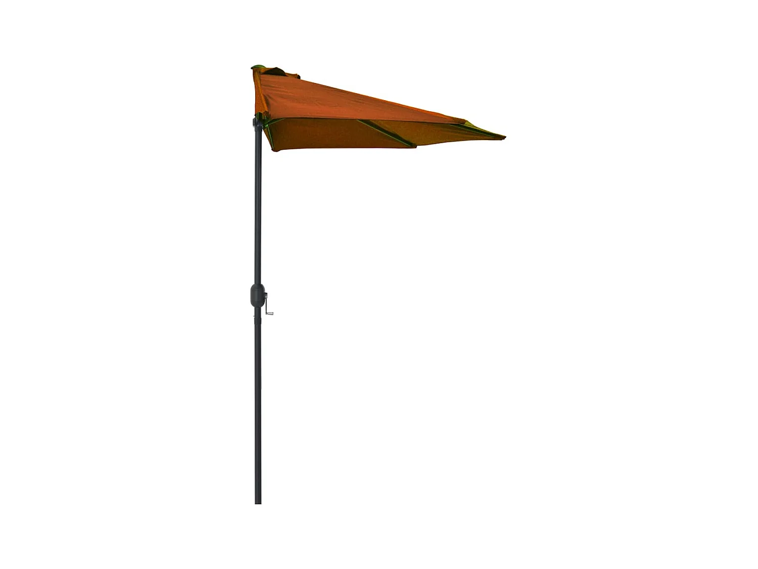 Parasol de balcon et mât en aluminium Terre cuite 270x135x245