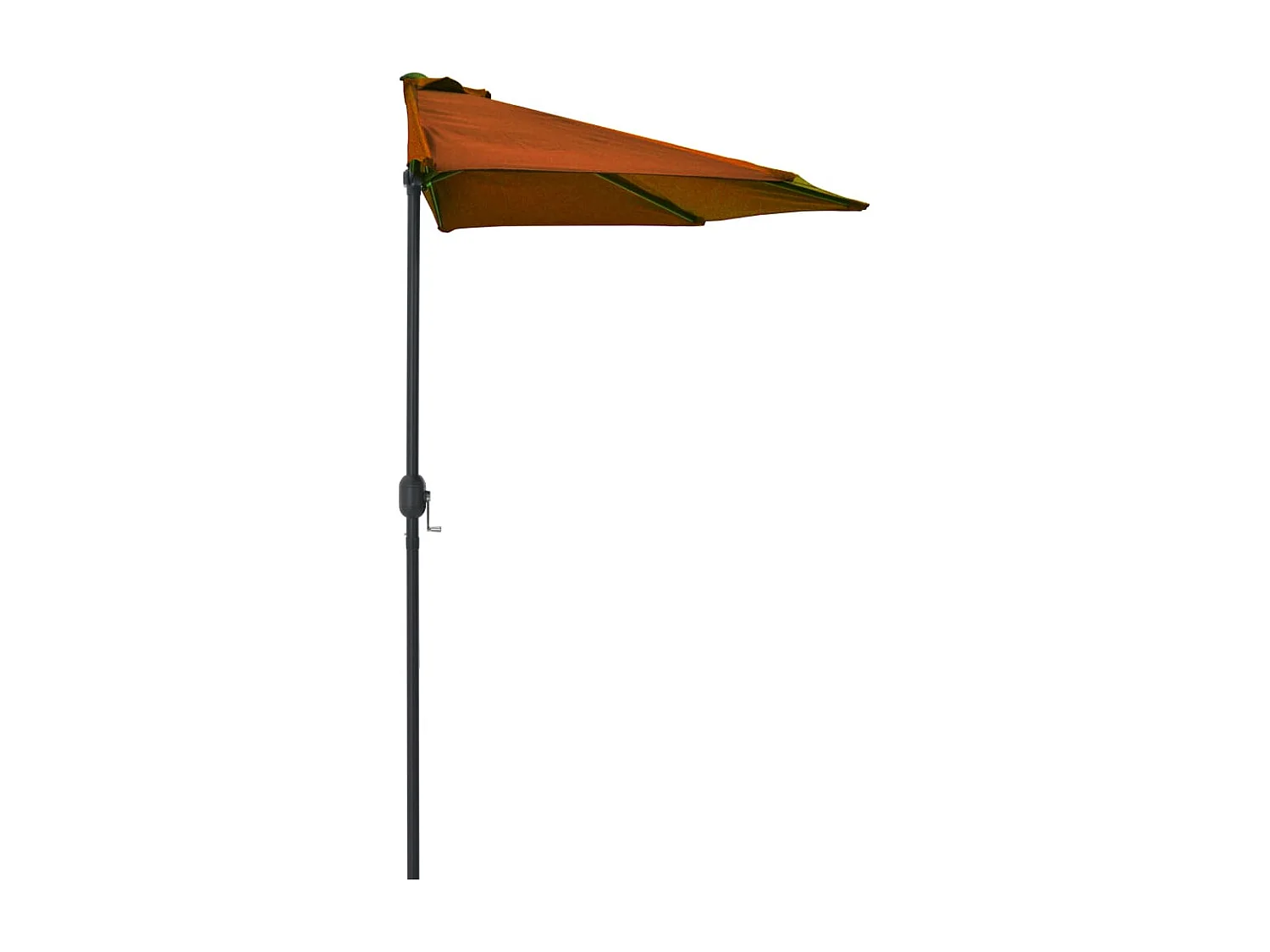 Parasol de balcon et mât en aluminium Terre cuite 270x135x245